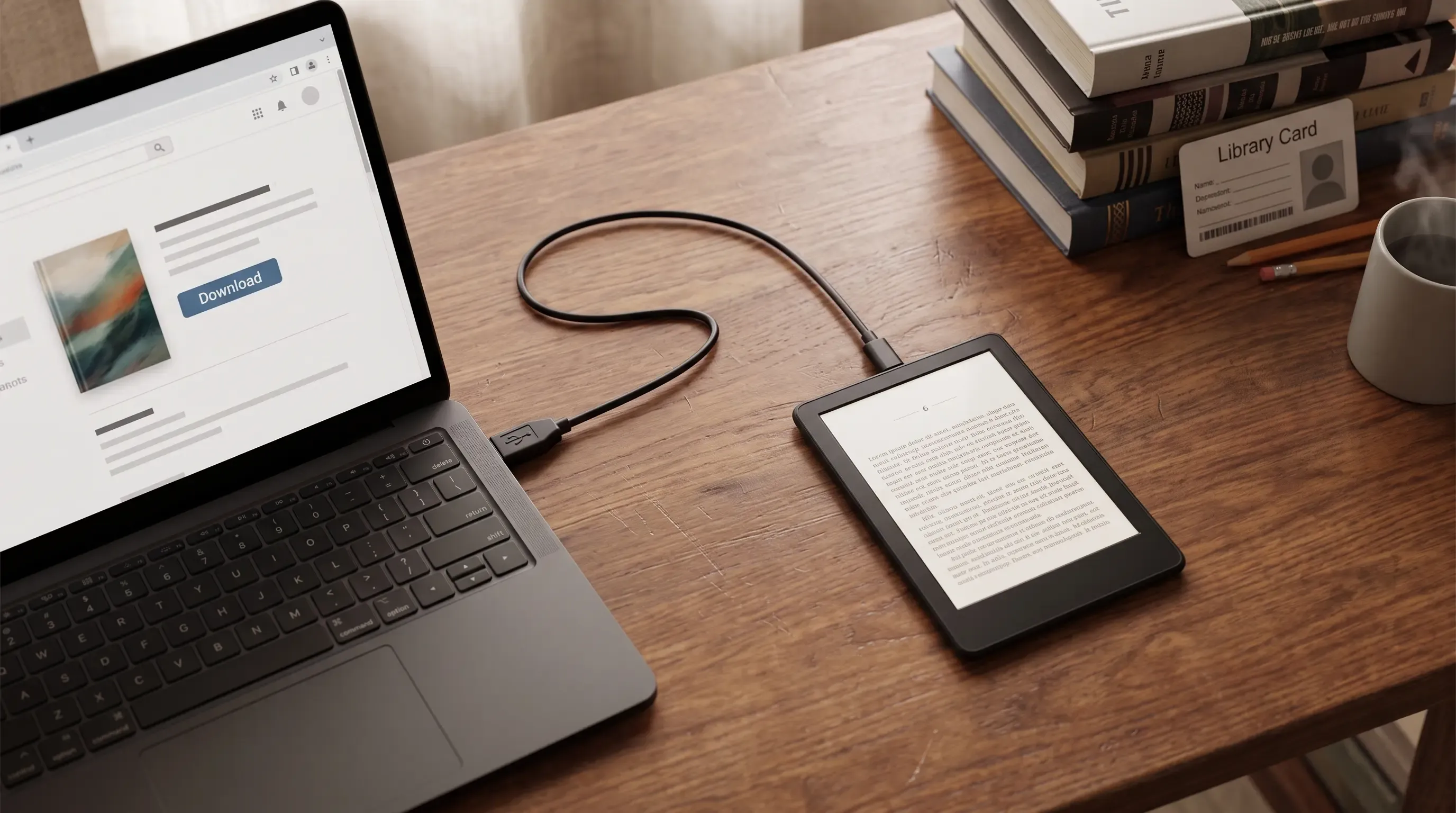 Kobo Clara BW y el proceso de transferencia de eBiblio mediante Adobe Digital Editions