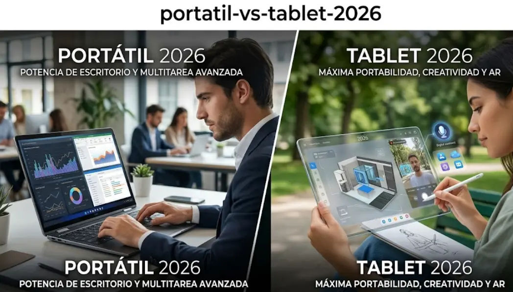 Portátil vs. Tablet en 2026: La guía definitiva que tu productividad necesita